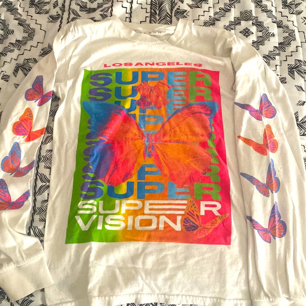 Long sleeve butterfly shirt